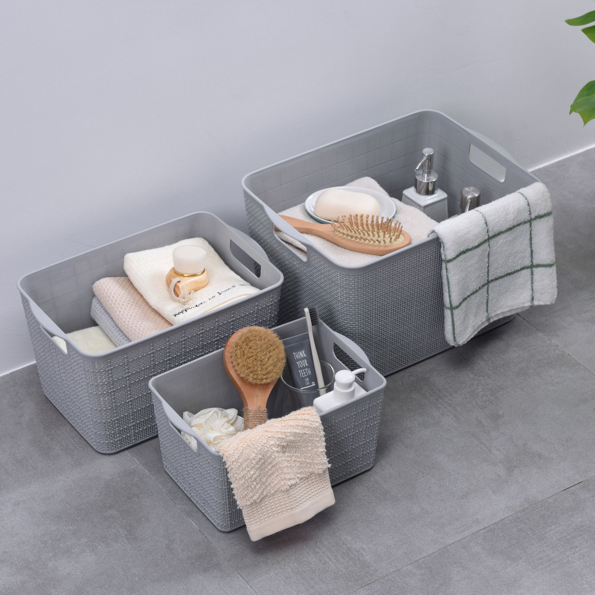 Linen Storage Basket Back-To-School Season Japanese Plastic School Kindergarten Beauty Salon Storage Basket Toy Organizer Basket Item Picture