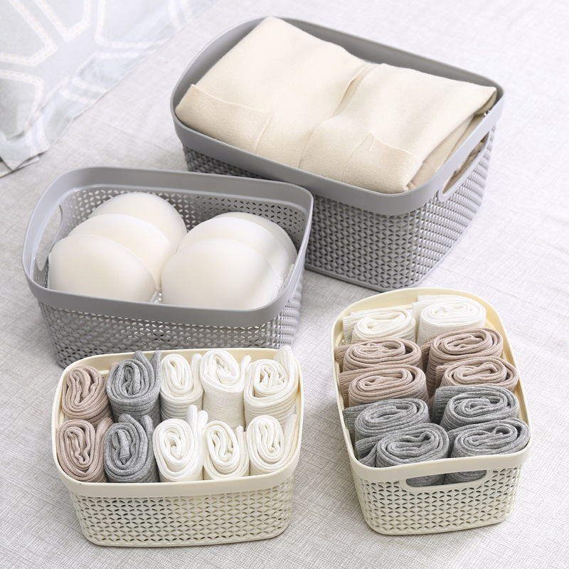 Nordic Plastic Bead Curtain Toy Storage Basket Desktop Storage Basket Kitchen Snack Storage Box Bathroom Bath Basket Specification drawing