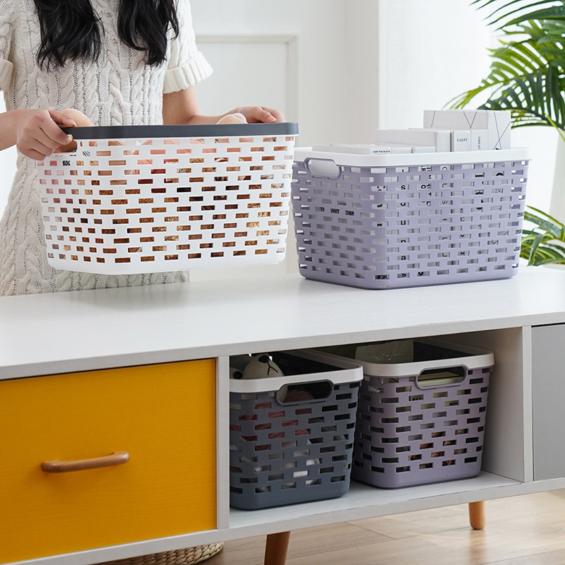 Kindergarten Toys Organizer Basket Plastic Pp Book Document Storage Basket Portable Layering Basket