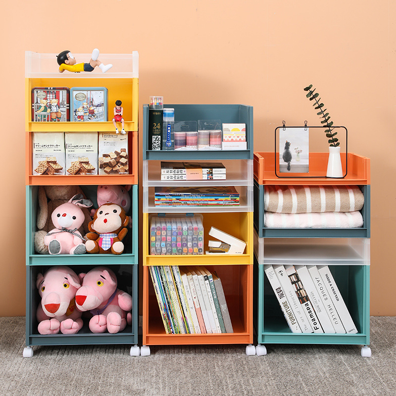 Color Multi-Layer Shelving Plastic Toys Finishing Storage Shelf Living Room Study Book Storage Shelf Manufacturers Wholesale