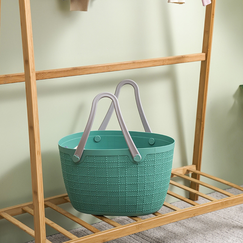 Laundry Basket Portable Portable Grocery Shopping Basket Can Be Stacked With Linen Plastic Storage Basket Specification drawing
