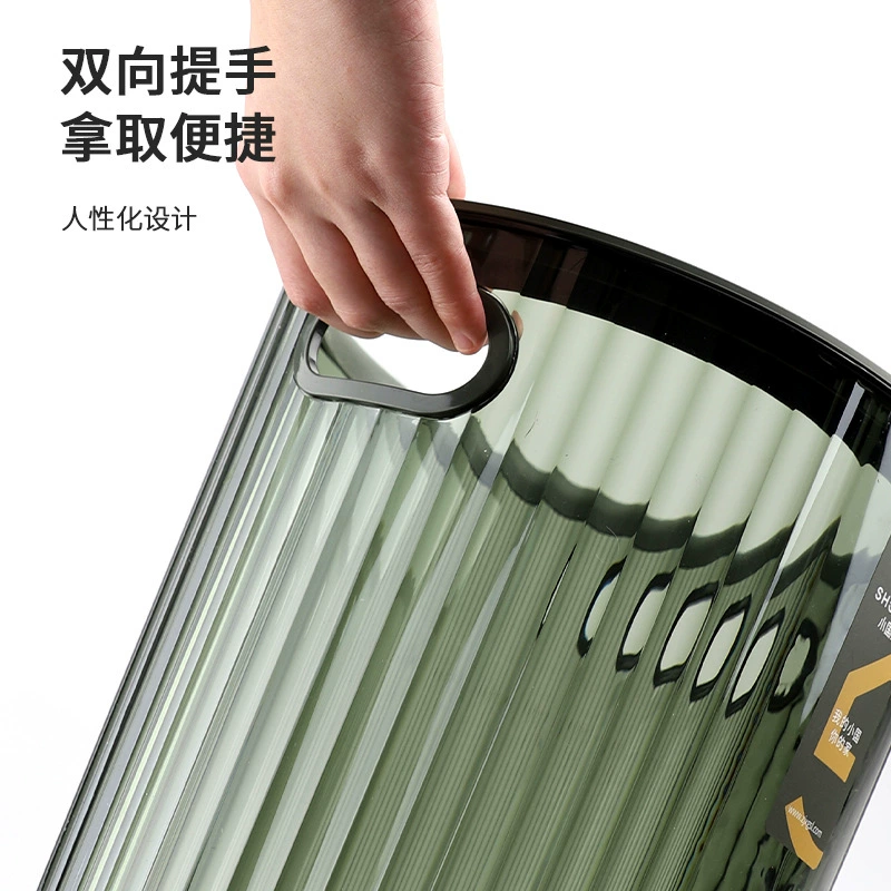 X111-2739 Light luxury transparent detachable built-in pressure ring trash can, simple style trash can and paper basket storage detail image 15