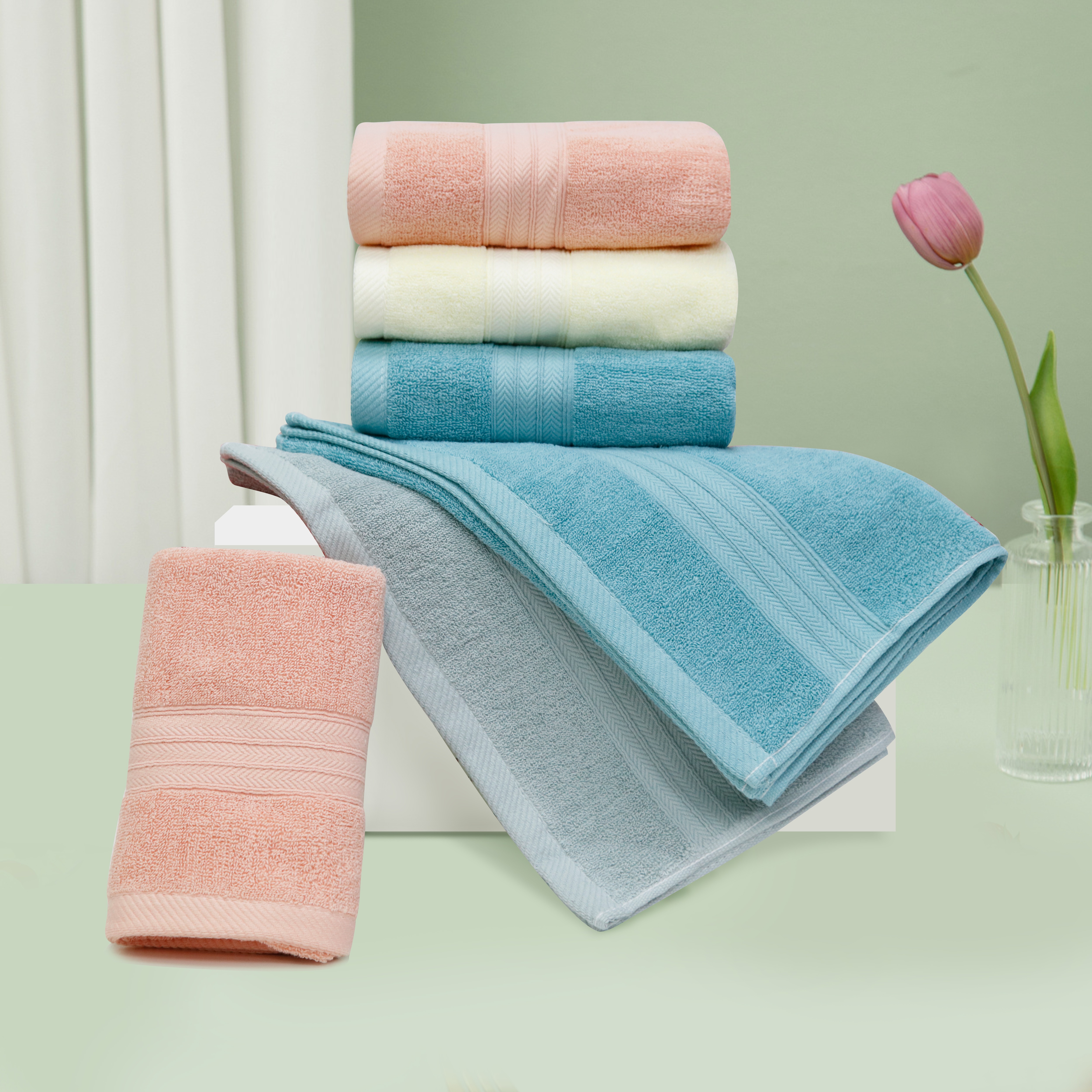 Hengyuanxiang 2GT2293 is a cost-effective pure cotton plain towel with no color fading or shedding. It is soft and absorbent, making it an excellent gift pic 4