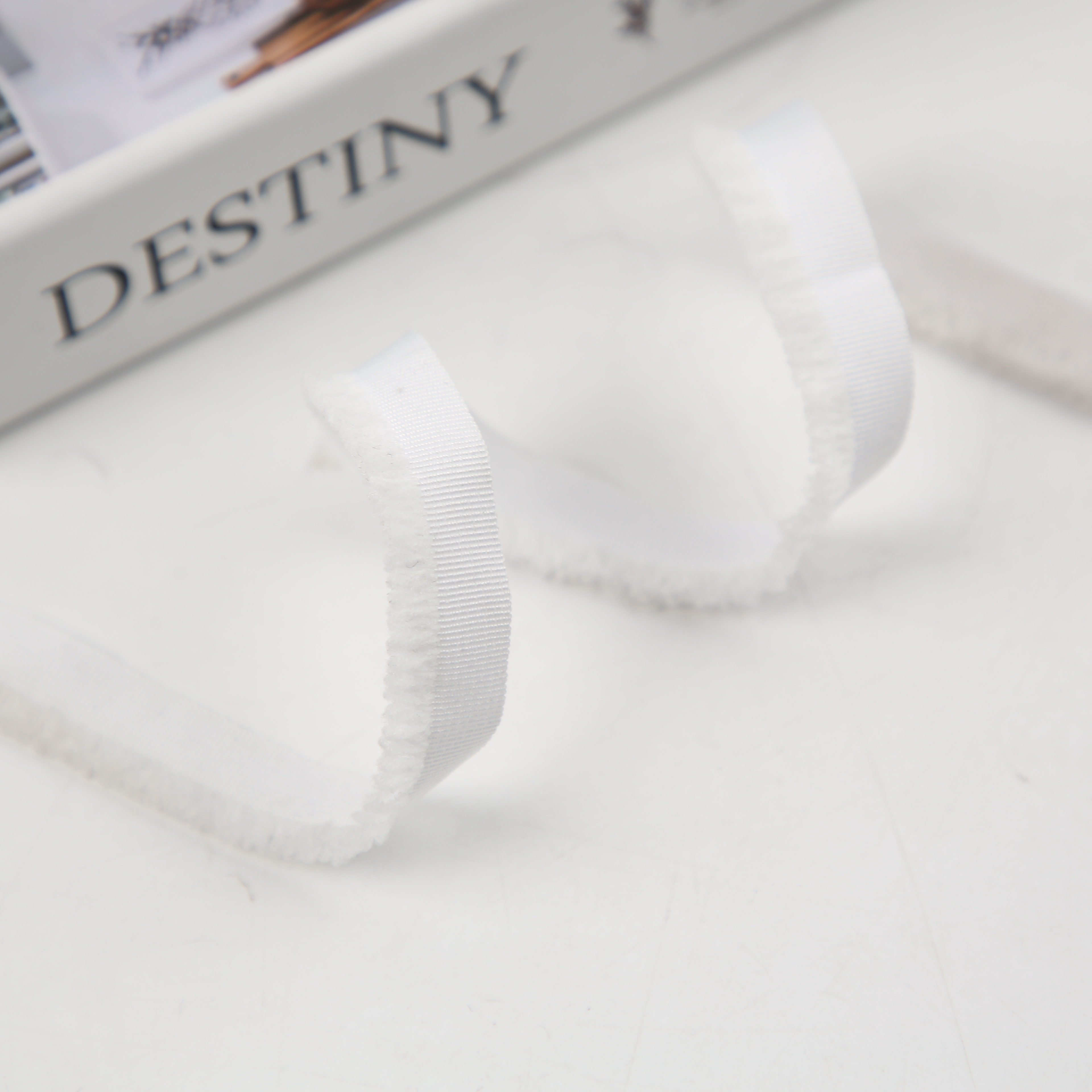 Spot Wholesale Chiffon Hand-Torn Edge Ribbon Wedding Greeting Card Bow Decorative Hand-Held Flower Tied Floral Ribbon details Picture