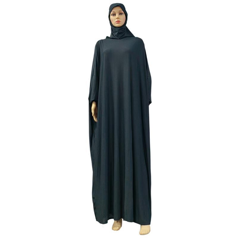 Nueva moda best sellers mujeres tallas más grandes musulmanes con capucha robe estampado color sólido Medio Oriente europa y américa maxi vestido con capucha mix robe Item Picture