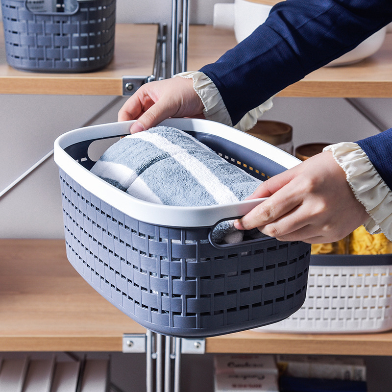 Oval Hollow Storage Basket Plastic Pp Frosted Mask Alcohol Storage Basket Children's Toys Organizer Storage Basket details Picture