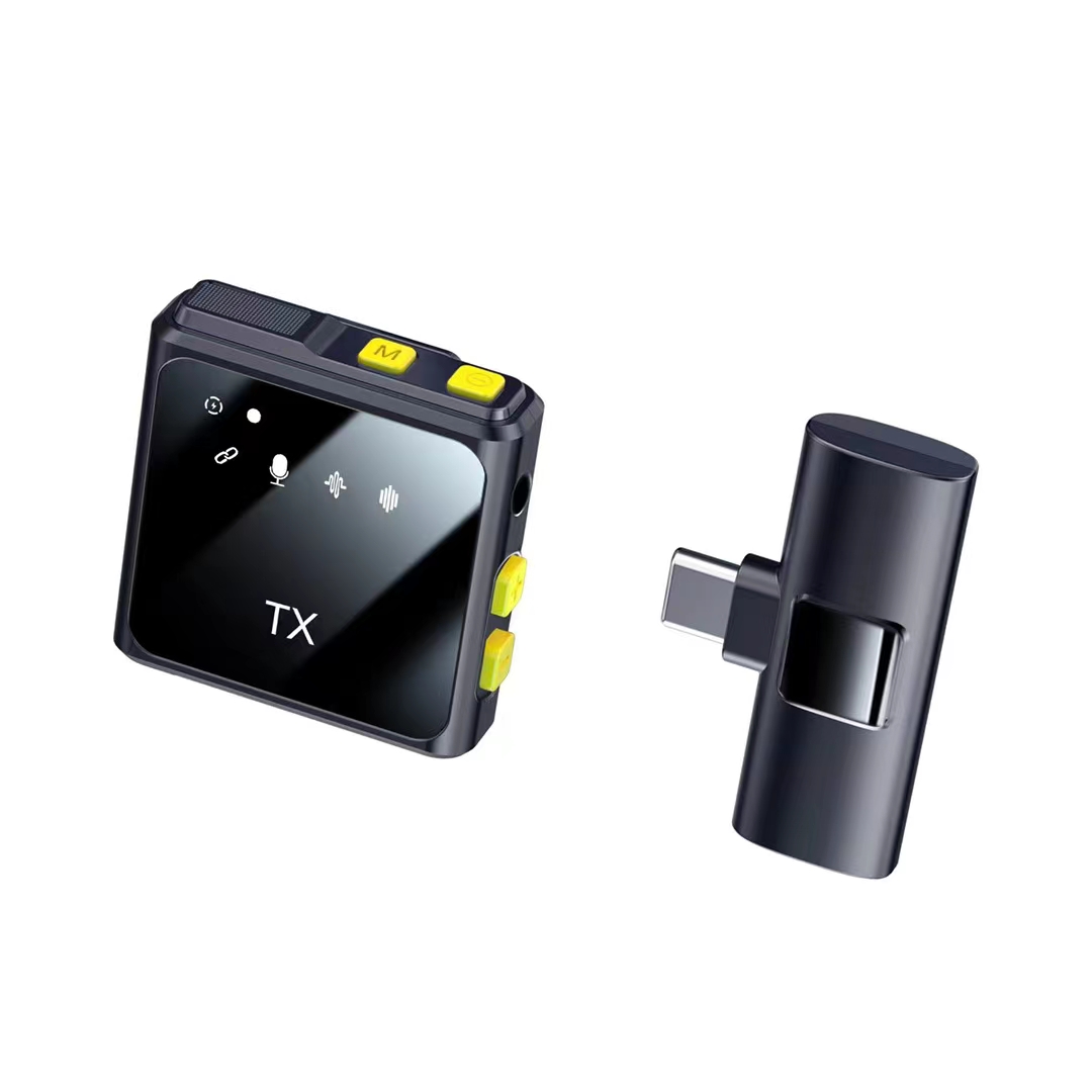 F9 square one-drag one-lapel microphone Wireless microphone Type-C interface/Apple interface detail image 11