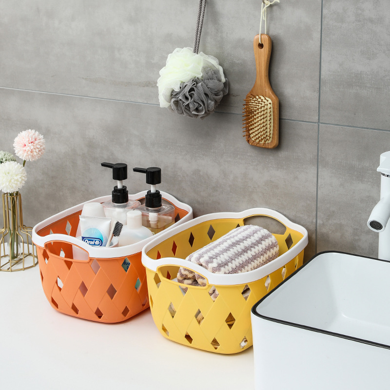 Diamond Color Storage Basket Plastic Pp Can Be Stacked Desktop Storage Basket Children's Toys Finishing Storage Basket Wholesale details Picture