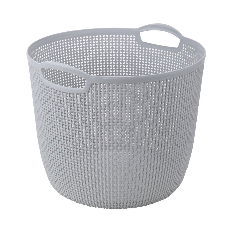 Japanese Hollow Imitation Pearl Curtain Storage Basket Portable Bedroom Children's Toys Dirty Clothes Basket Soft Bathroom Round Storage Basket details Picture