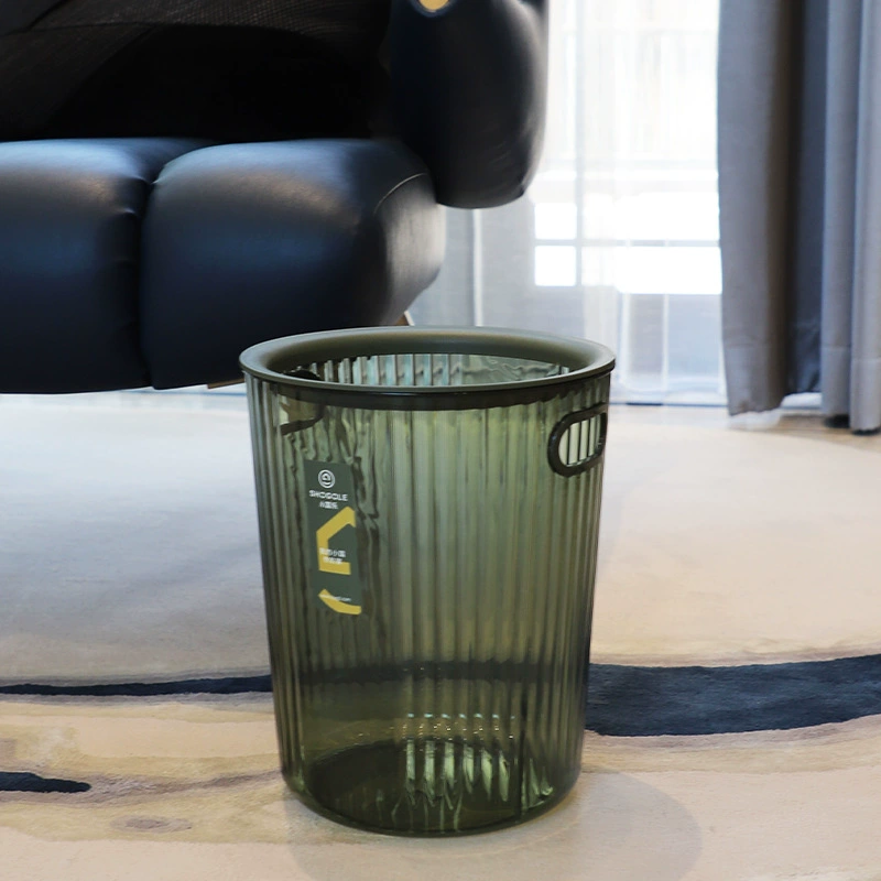 X111-2739 Light luxury transparent detachable built-in pressure ring trash can, simple style trash can and paper basket storage detail image 8