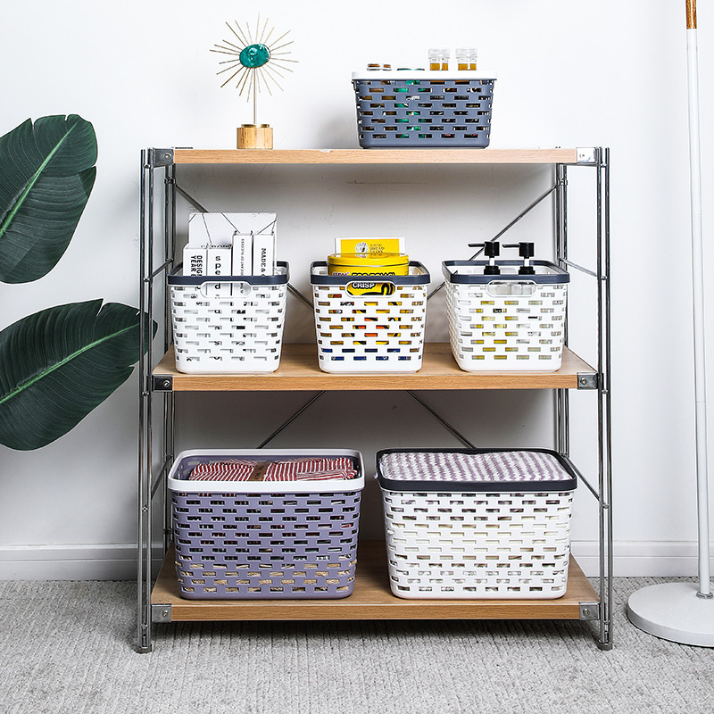 Kindergarten Toys Organizer Basket Plastic Pp Book Document Storage Basket Portable Layering Basket Application Scenario