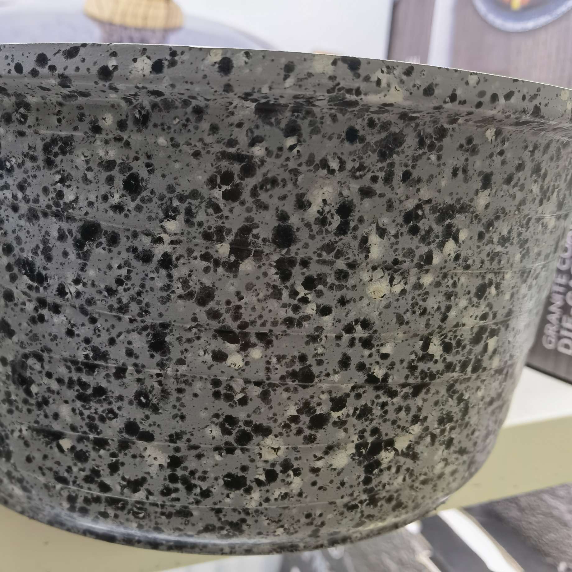 uoiiy stone granite Non-stick pan granite soup pan Three-in-one frying plate double pot detail image 4