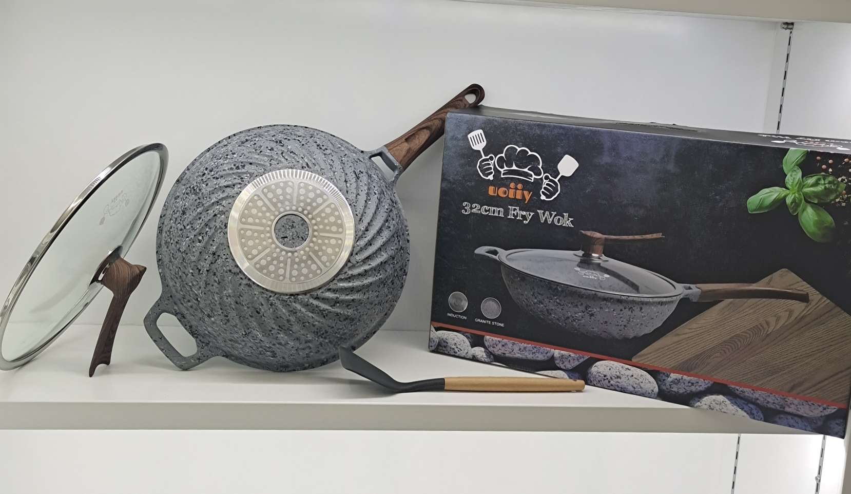 uoiiy wok stone granite non-stick wok Specification image