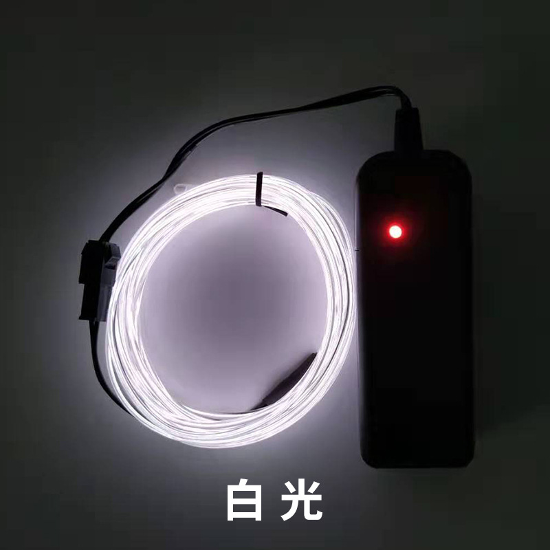 发光线冷光线EL电致LED氛围灯线3米火柴人电池盒套装跨境产品热销详情图2