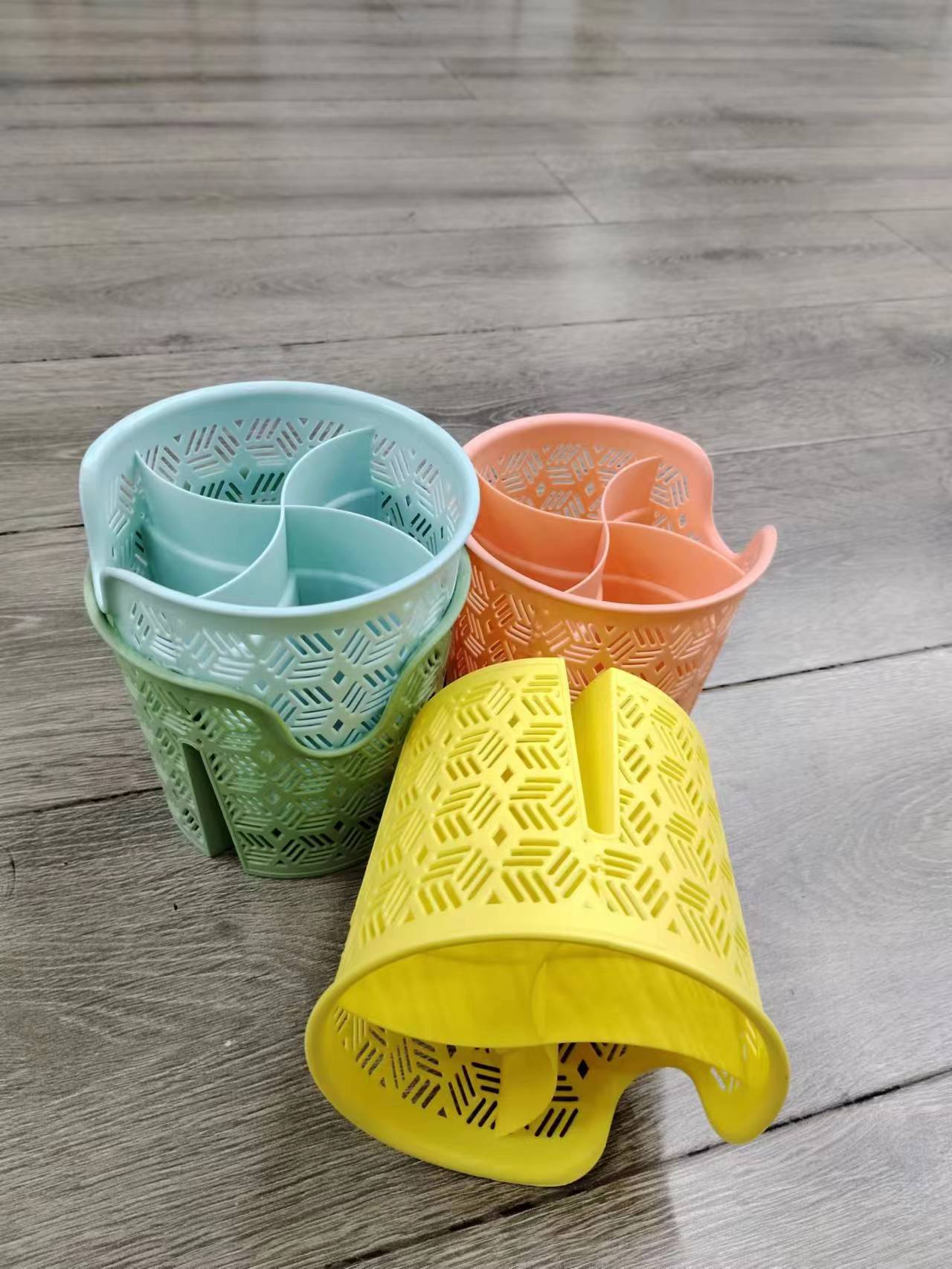 四分格，马卡龙色/沥水筷子盒产品图