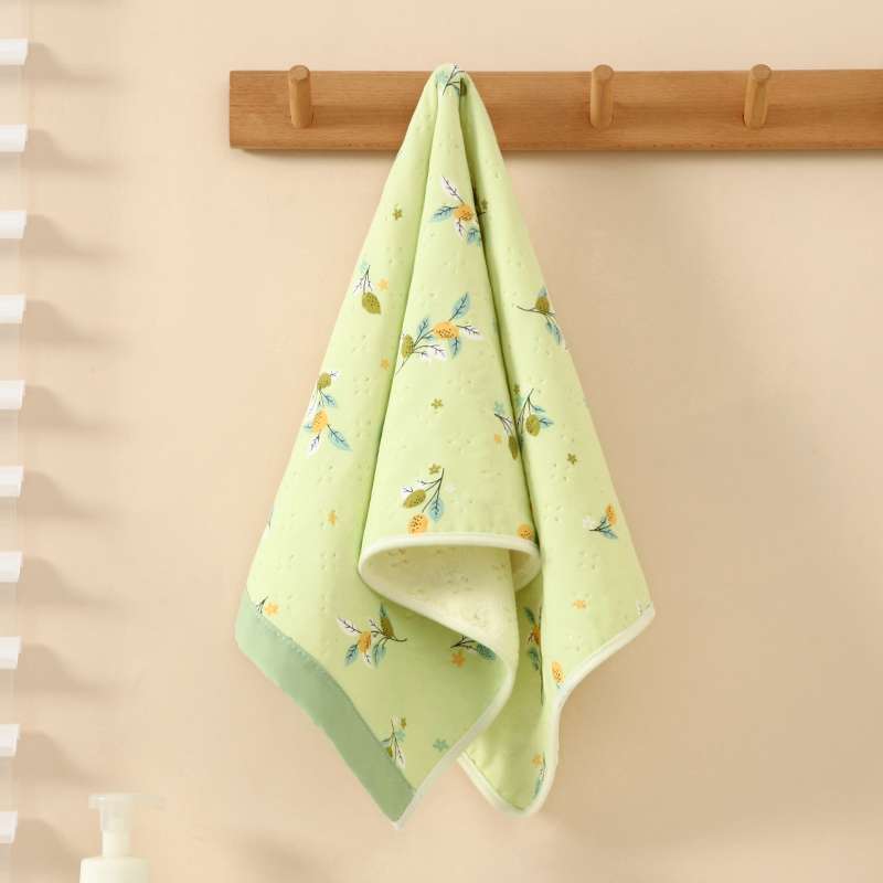 Summer fabric floral print two-color face towel, absorbent dry hair towel, coral fleece new style towel, 35*75cm detail image 5