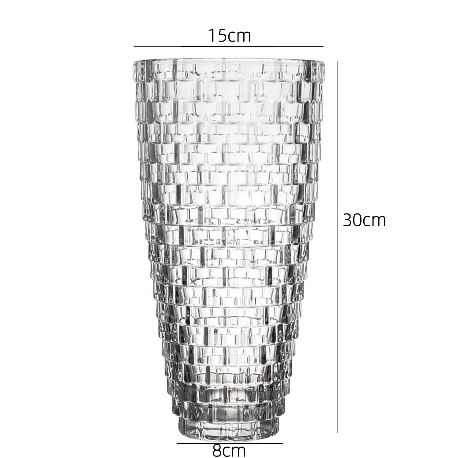 玻璃花瓶/水晶玻璃白底实物图