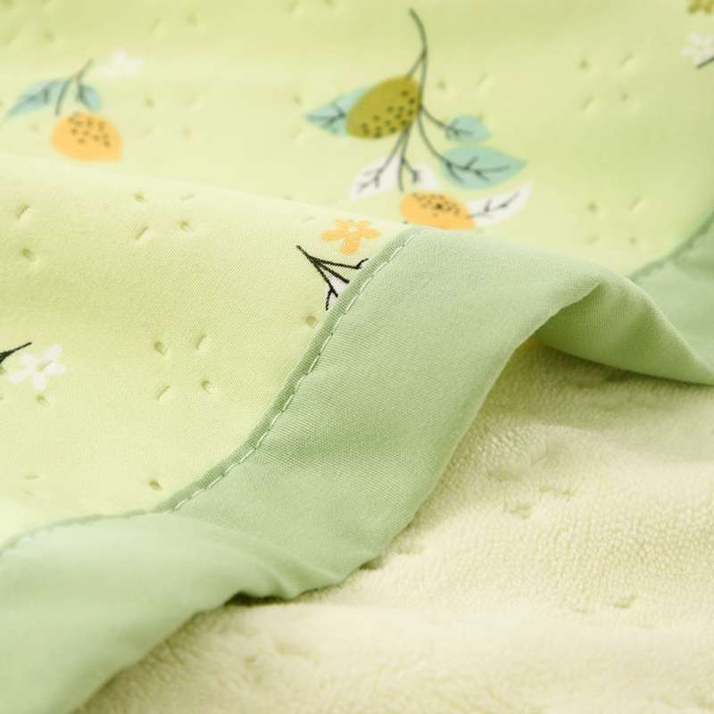 Summer fabric floral print two-color face towel, absorbent dry hair towel, coral fleece new style towel, 35*75cm detail image 3