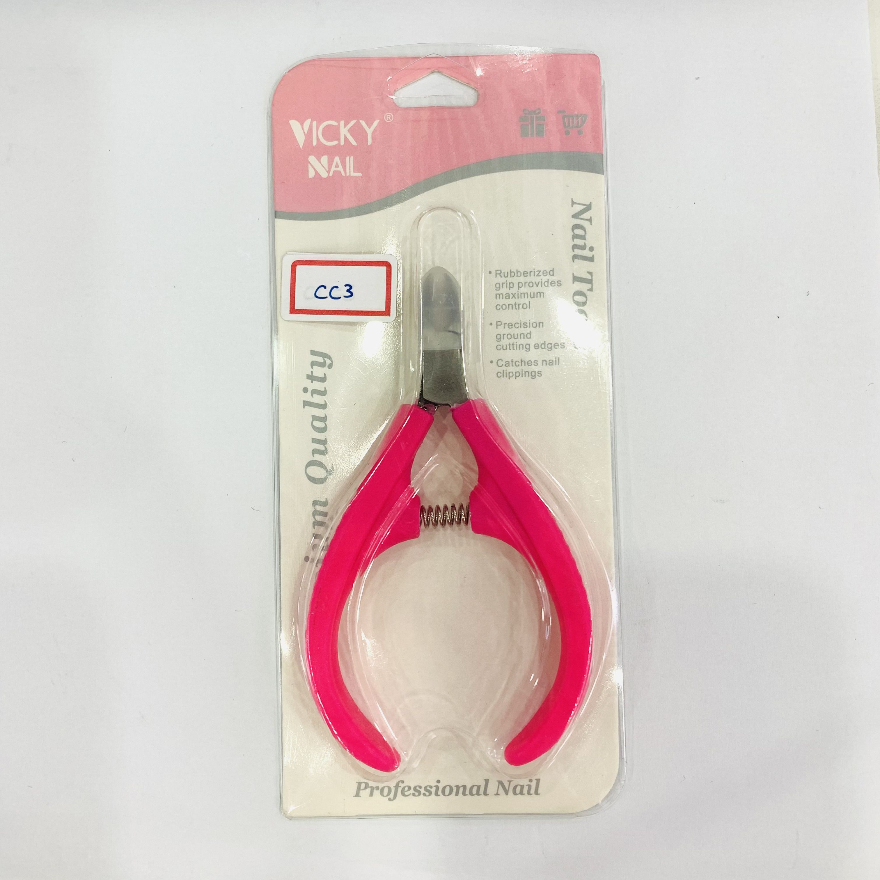Stainless steel cuticle clipper CC3 cuticle removal barb Manicure edge Beauty clipper Double fork nail art tool