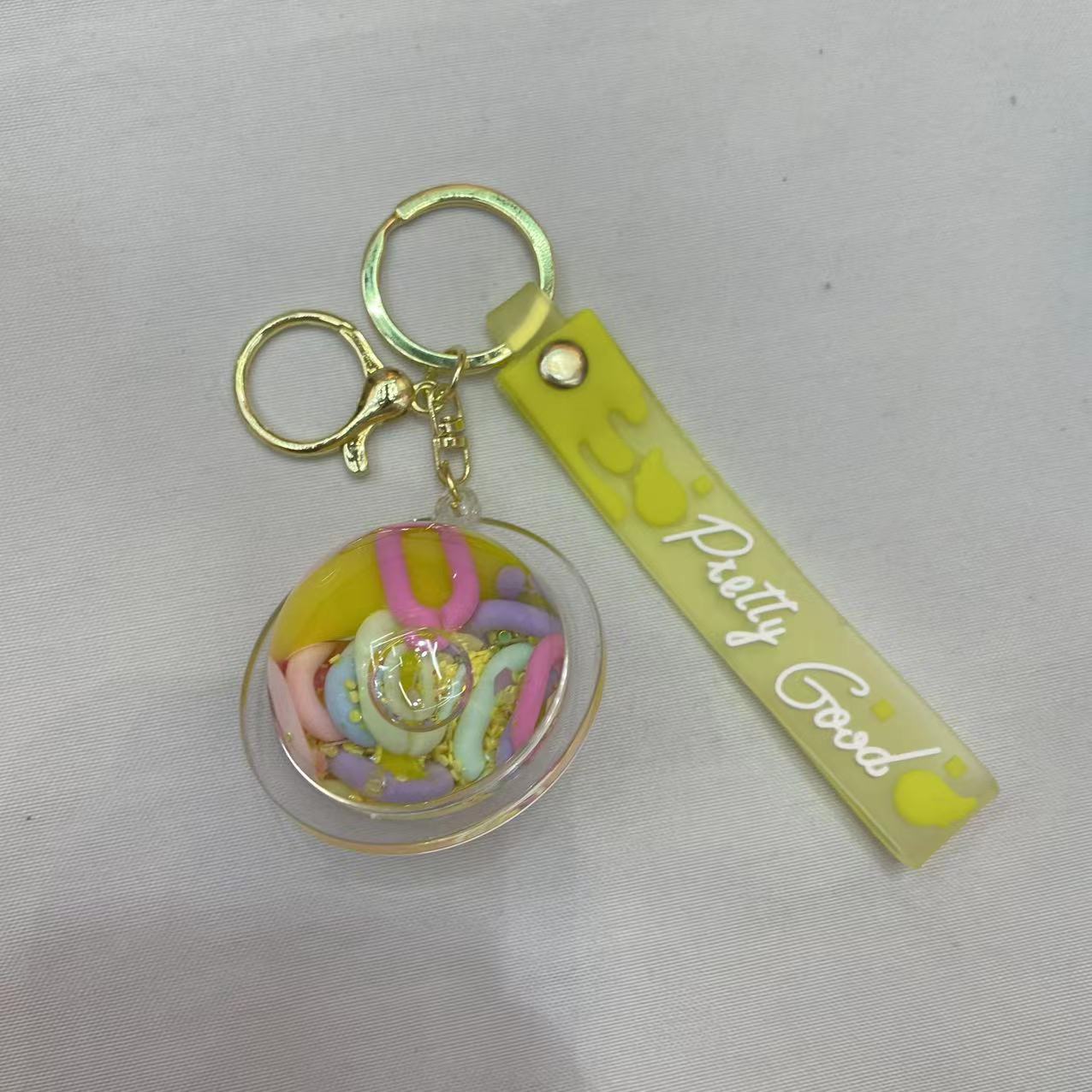Creative Planet Drift Bottle Keychain Cartoon Spherical Sand Bottle Key Pendant details Picture