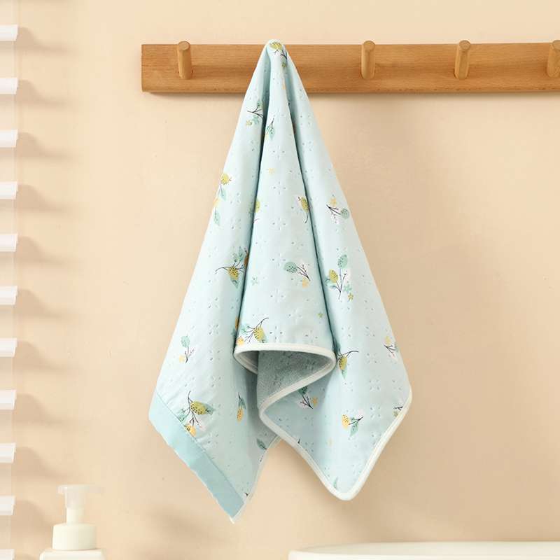 Summer fabric floral print two-color face towel, absorbent dry hair towel, coral fleece new style towel, 35*75cm detail image 4