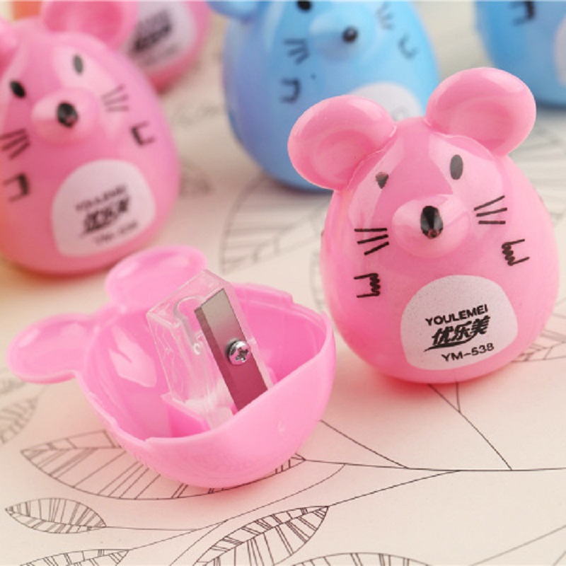S-0011 Factory direct sales South Korea cute pencil sharpener mouse shape student pencil sharpener pencil sharpener details Picture