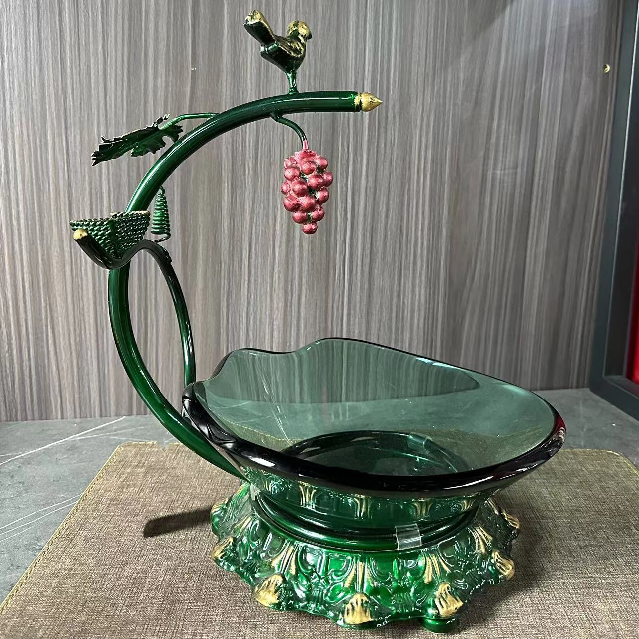 铁艺果盘/酒店用/自助餐用/造型玻璃/家用餐具/玻璃果盘/造型果盘/工艺品产品图
