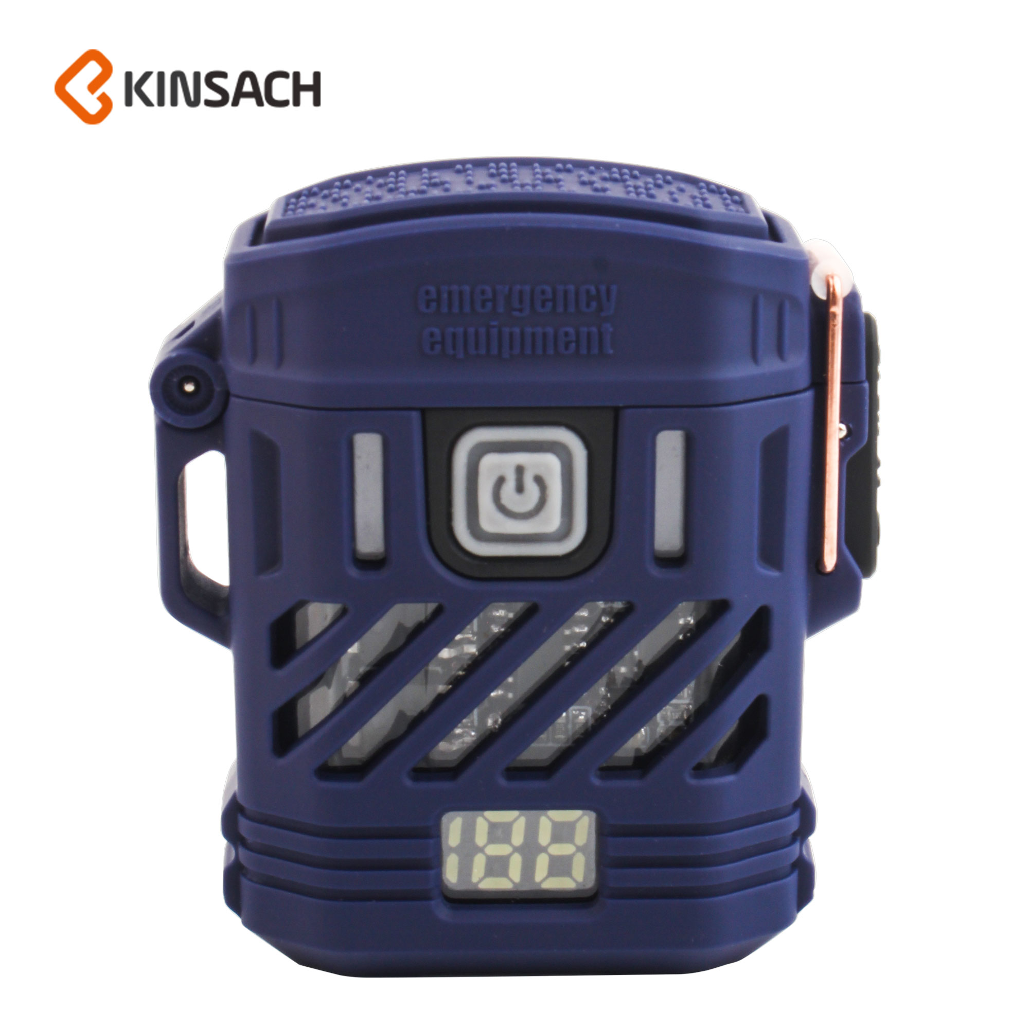 户外防水带照明灯电弧打火机透明壳电量显示充电打火机