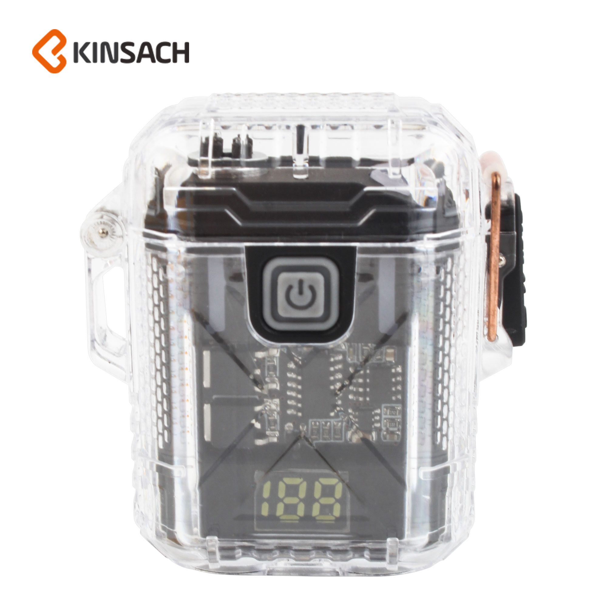 透明壳防水电子脉冲打火机户外防风防水电弧点烟器跨境货源