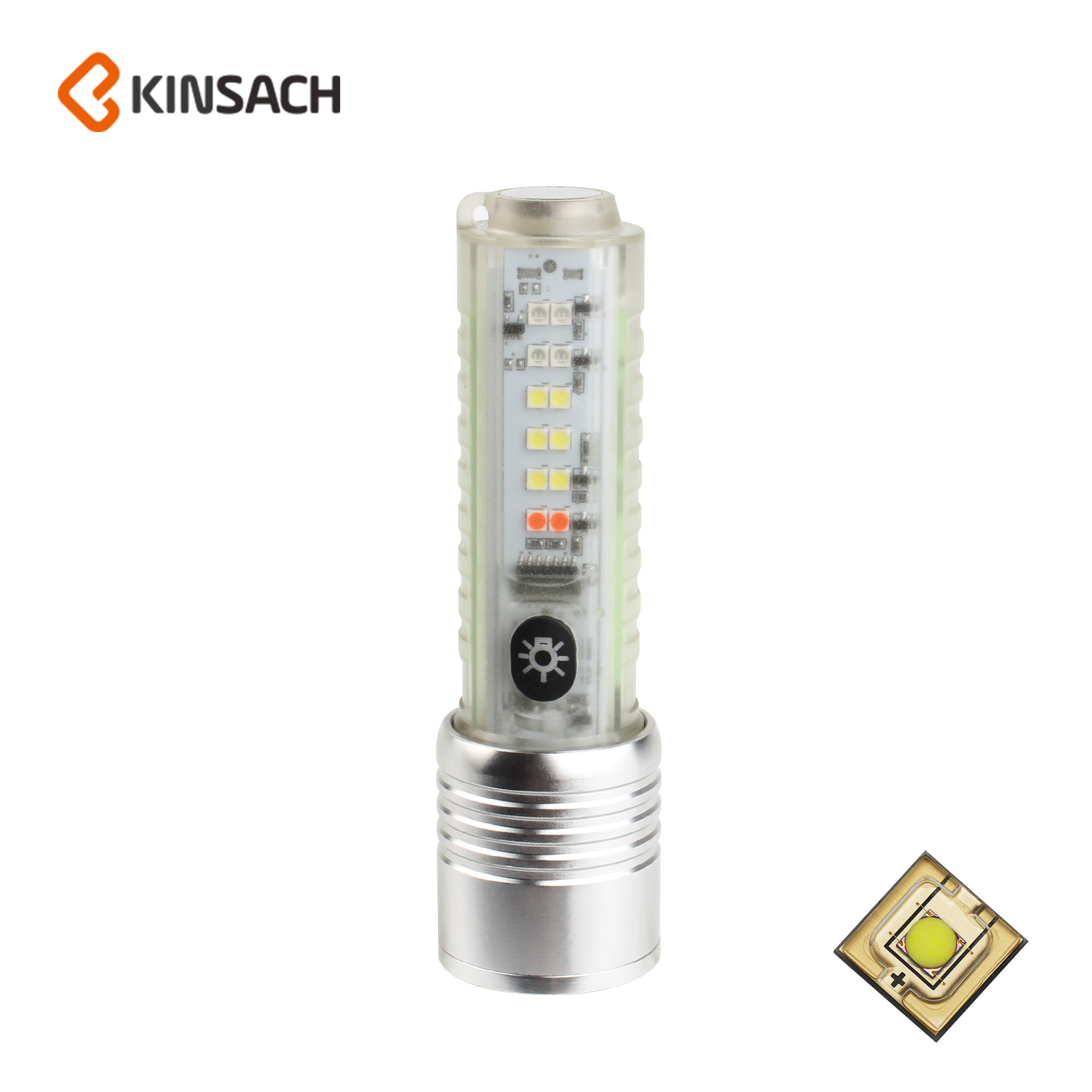 New 30W White Laser Mini zoom transparent flashlight with pen holder magnet with uv flashlight