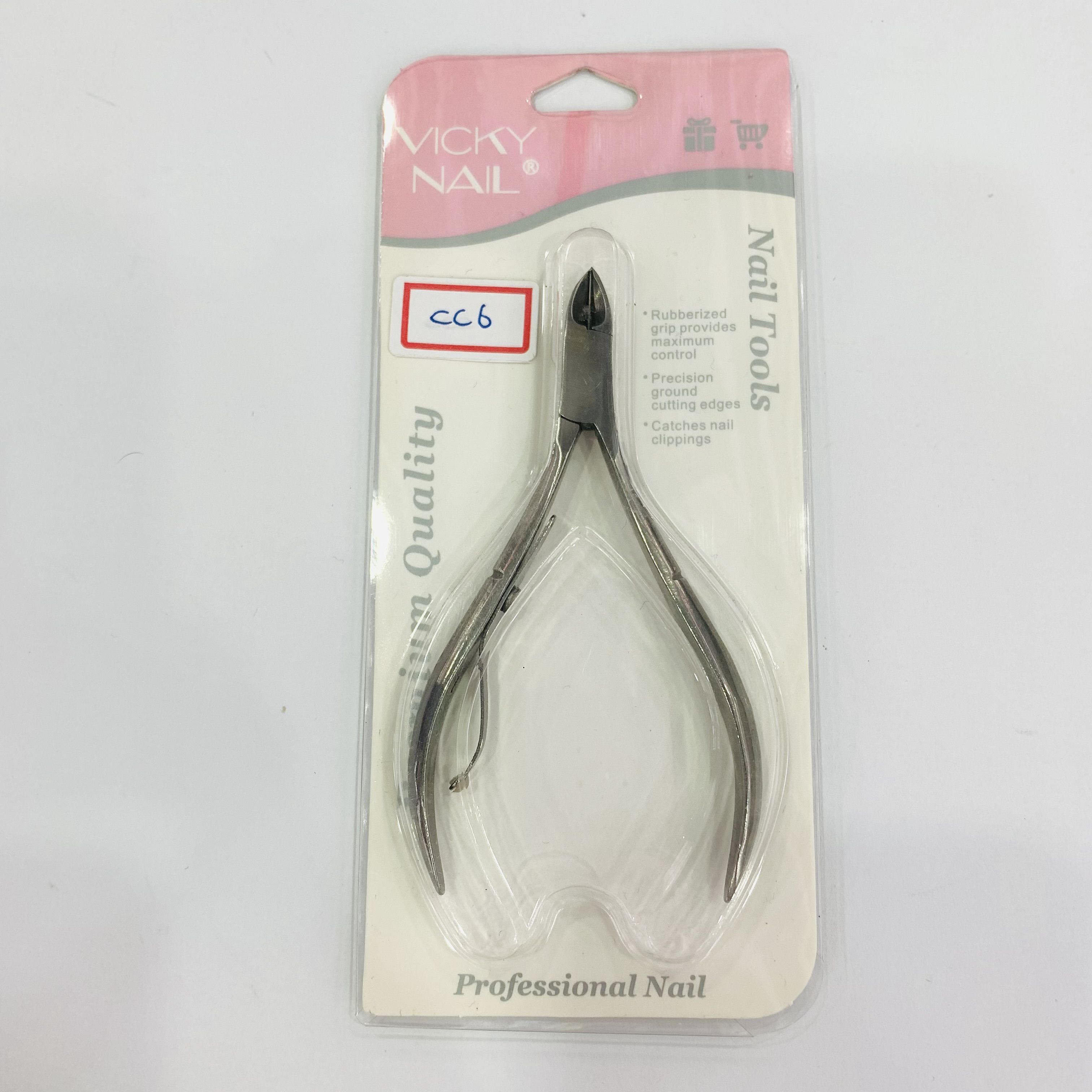 Stainless steel cuticle clipper CC6 cuticle removal barb Manicure edge Beauty clipper Double fork Manicure tool