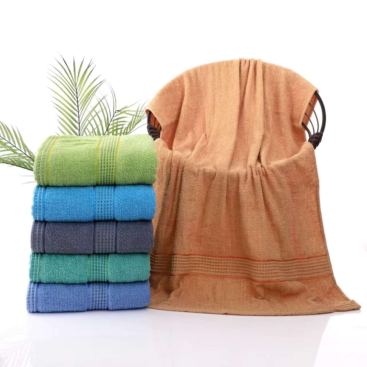 Yijia cotton and needle Factory direct sales of towels and bath towels in mixed colors wholesale, out of stock bath towels