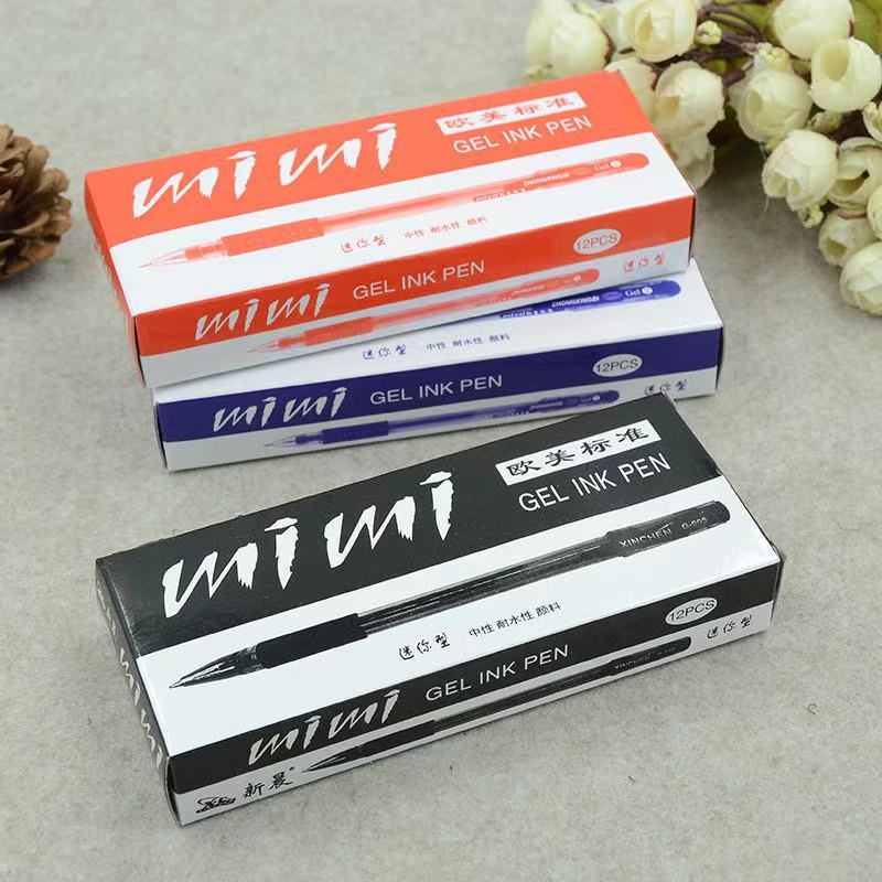 Hot selling small European standard 0.5MM bullet neutral pen Signature pen Transparent pen bar office pen
