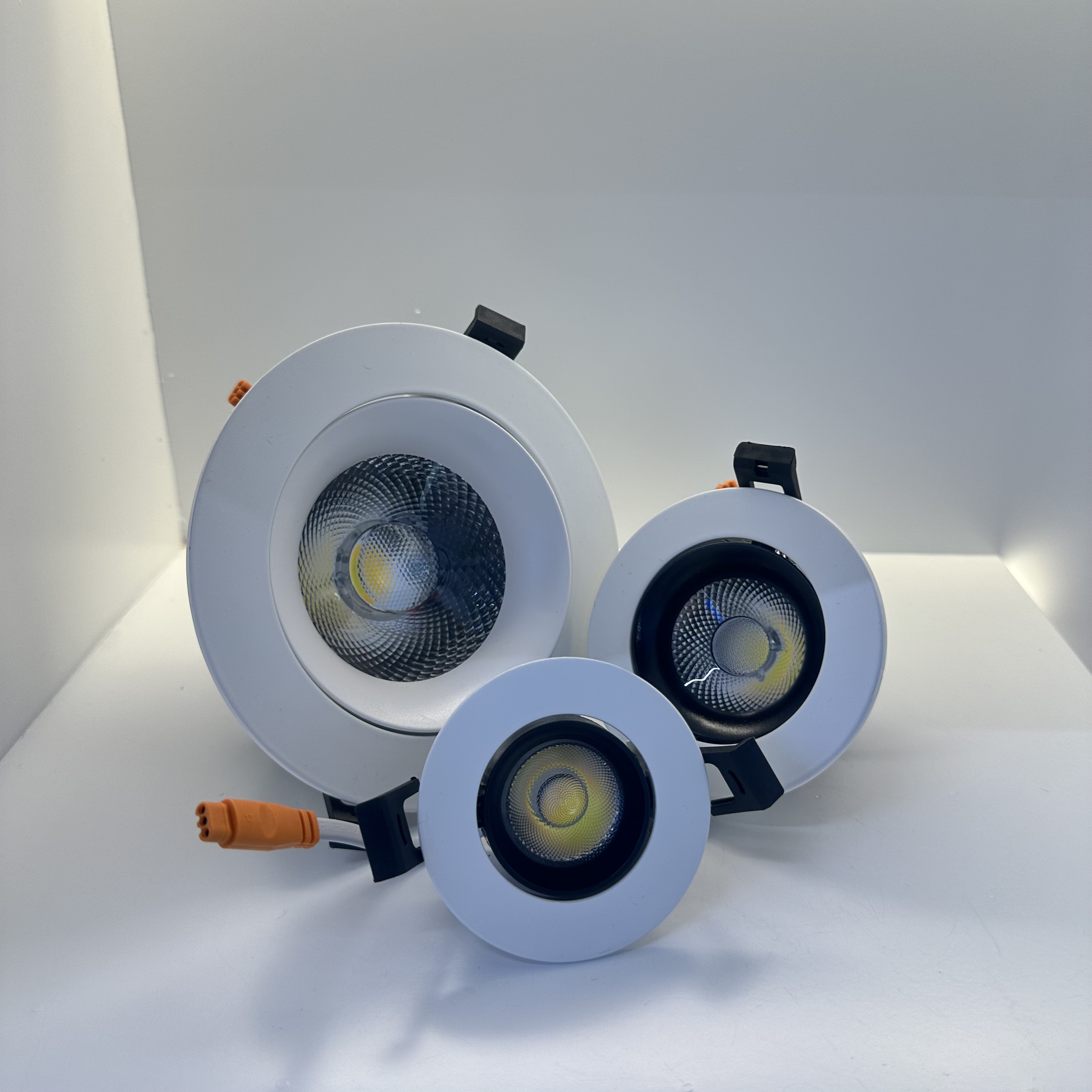 COB downlight LED DOWN LIGHT 3 inches 5 inches 7 inches black white reflective matte Specification image