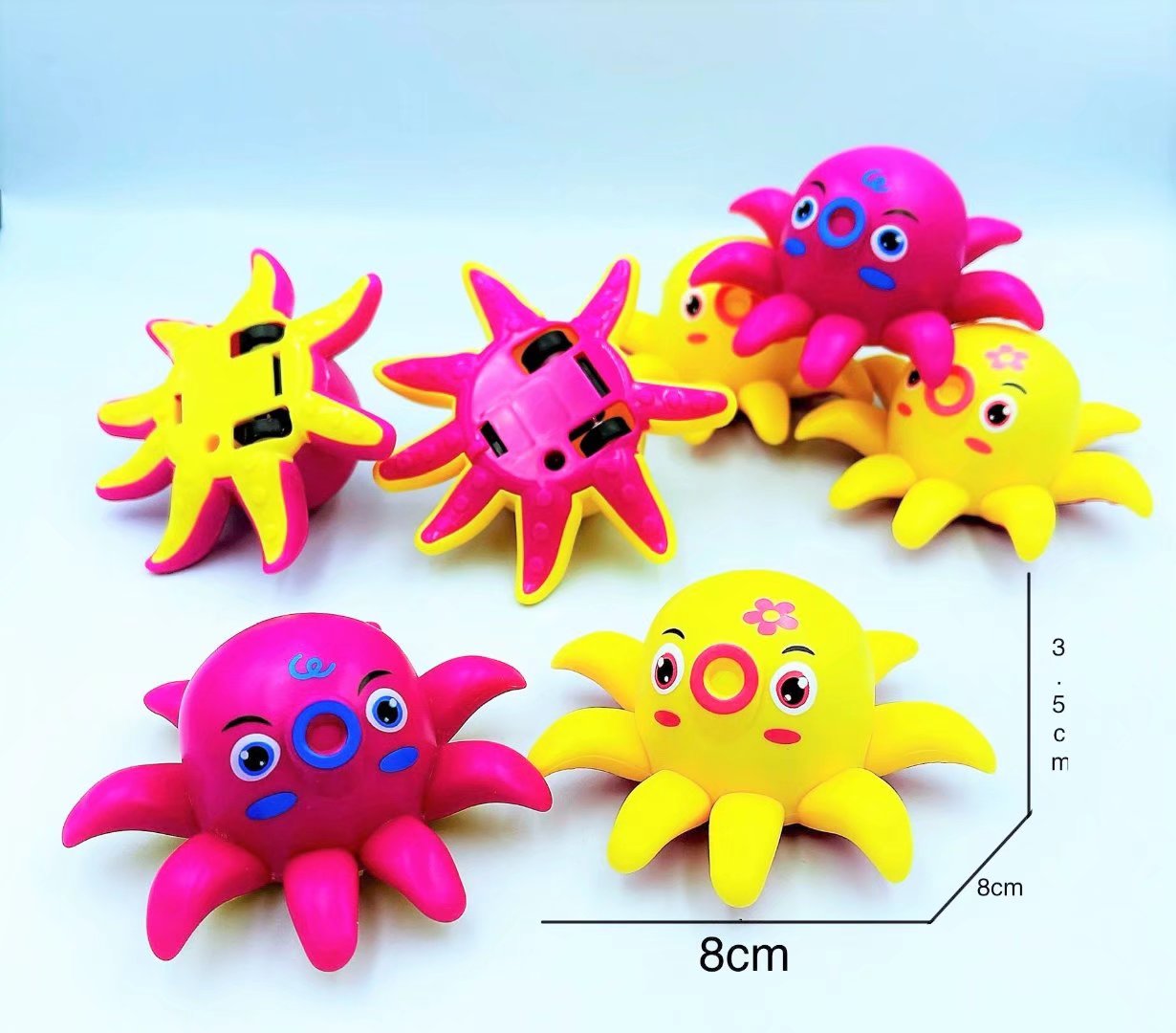 Children's toys, cartoon octopus, rebound car, mini toys, fun gashapon, gift toys, kindergarten activity gifts, small toys