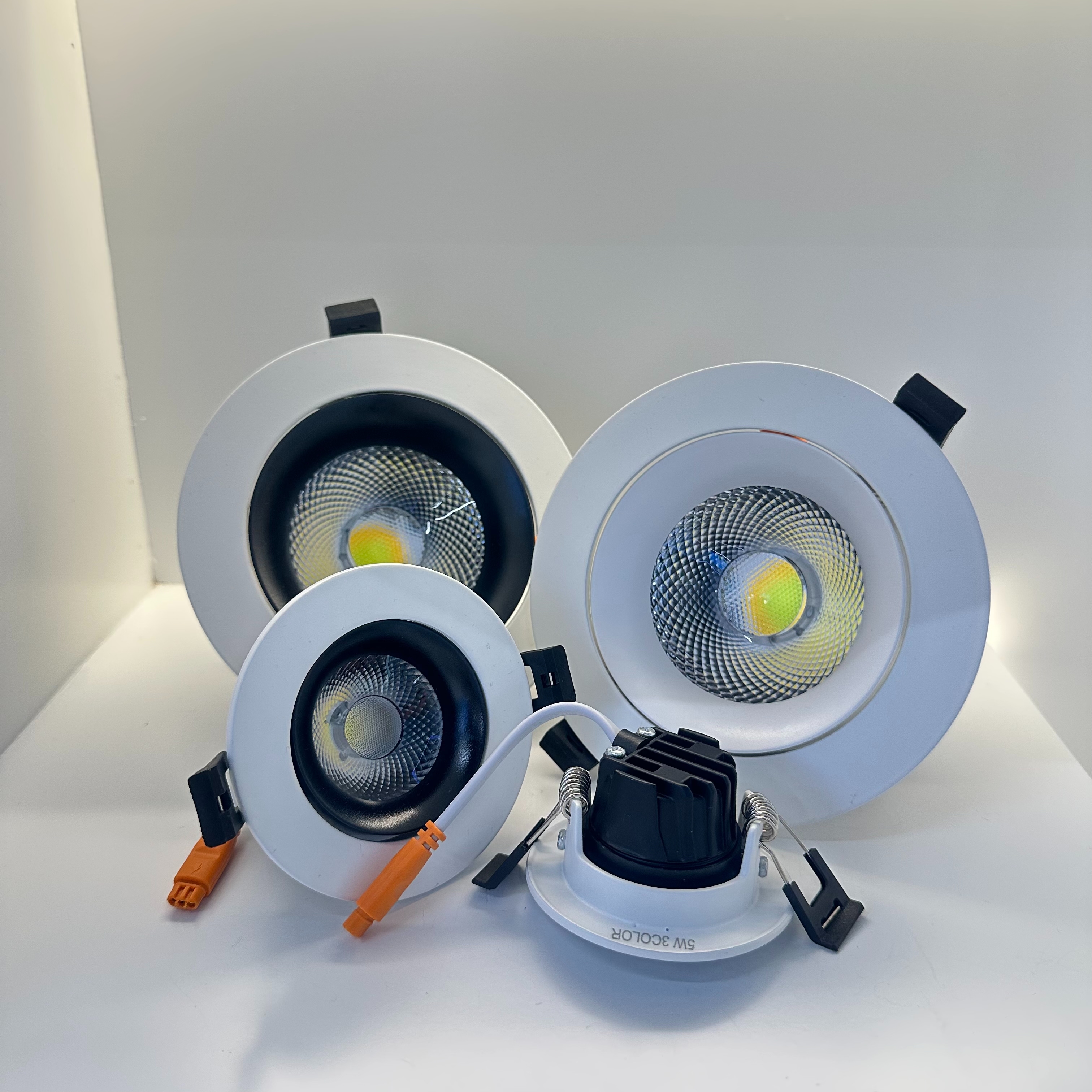 COB downlight LED DOWN LIGHT 3 inches 5 inches 7 inches black white reflective matte