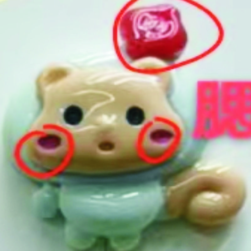 摆件儿童发绳手饰品奶油食玩diy立体7382装饰手作装饰胶