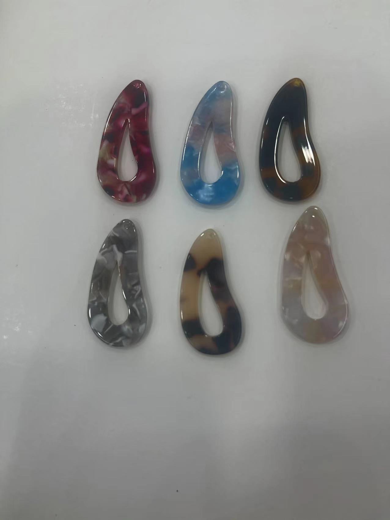 水滴状茄子状醋酸板材装饰配件多色可爱配件装饰挂饰精致醋酸材质多场景使用装饰