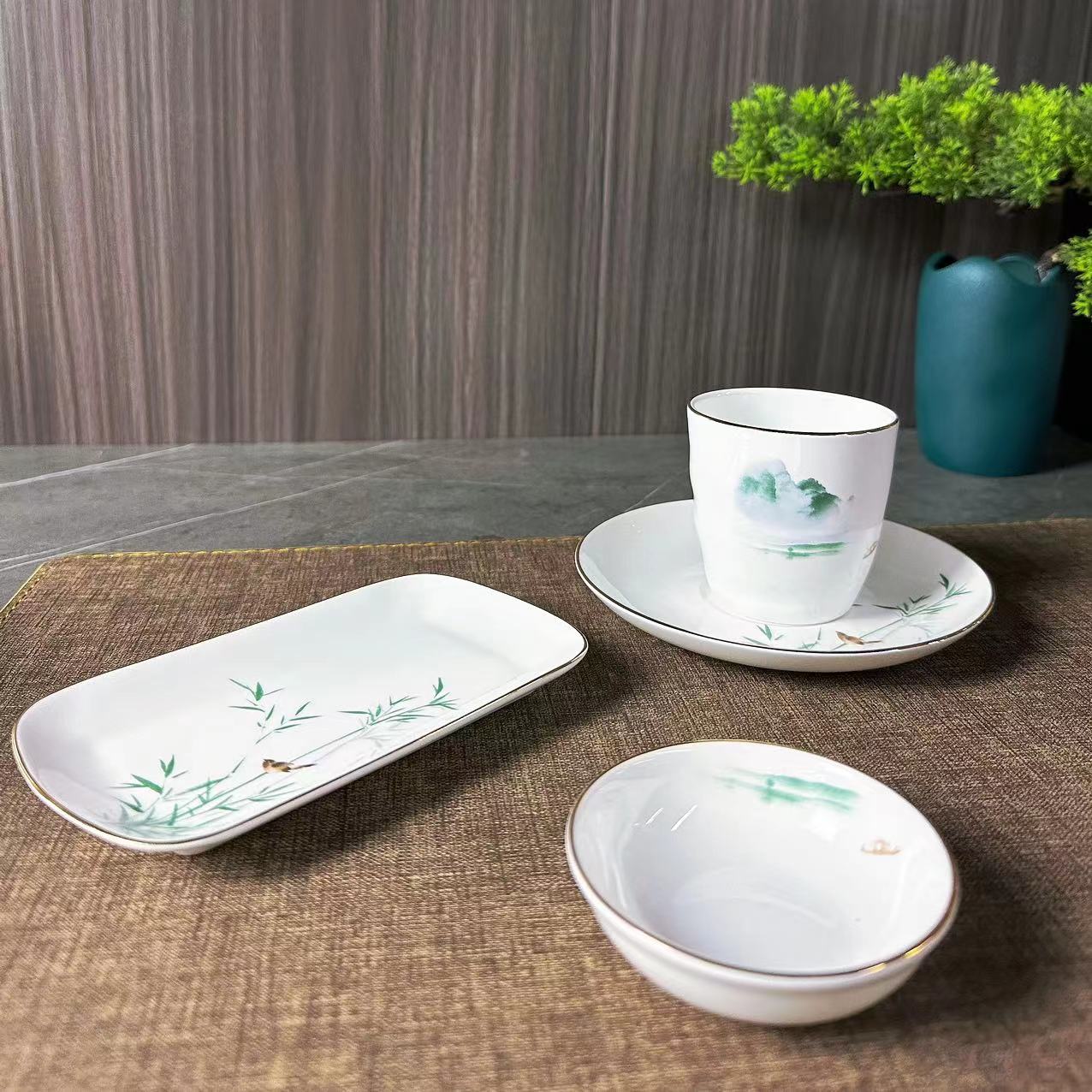 酒店用/盘碗碟套装/中式餐具/餐具套装/酒店用品/菜盘/碗/陶瓷餐具/骨瓷/骨瓷餐具细节图