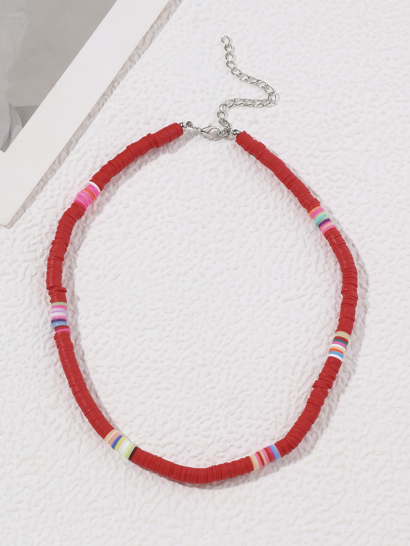 波西米亚/简约手工串软陶片/夏威夷度假风白底实物图