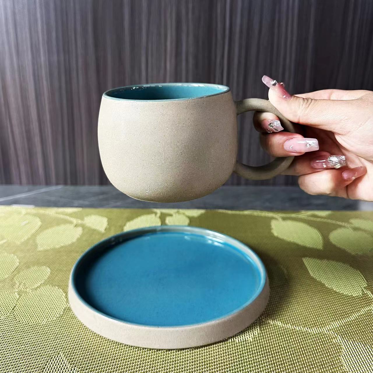 咖啡杯/咖啡杯碟套装/马克杯/咖啡用具/陶瓷杯/磨砂陶瓷产品图