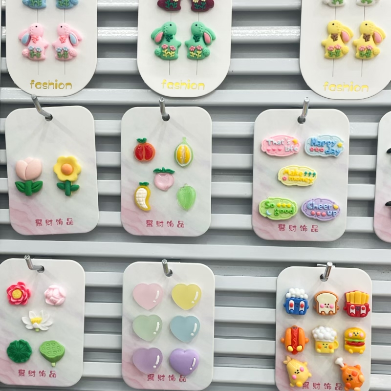 Diy Accessories Scrunchie Creative Drop Glue Hand Accessories Personality Hair Accessories Head Rope Simulation Earrings Resin 8267 details Picture