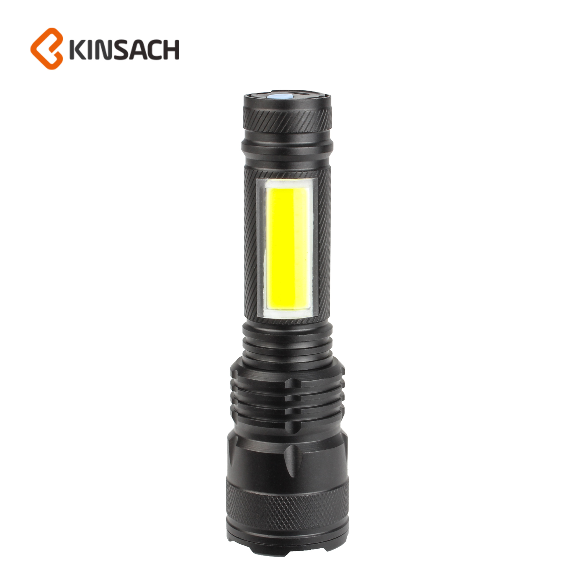 Dimming mini strong light dry battery telescopic zoom portable cob small flashlight