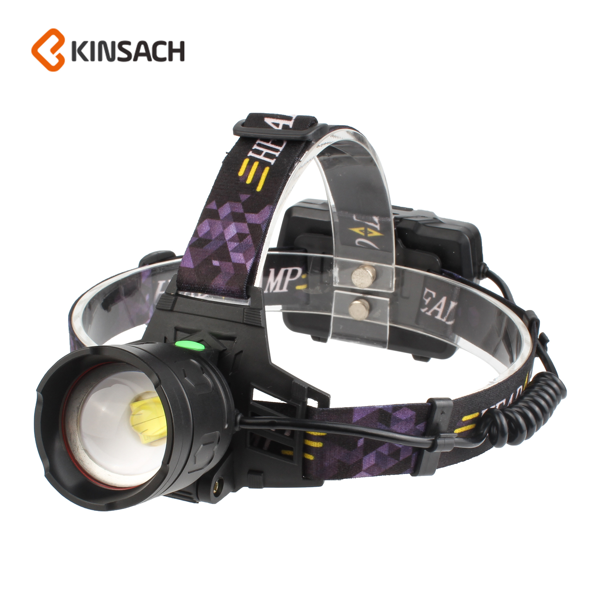 Headlamp charging zoom headlamp headlamp outdoor long-range lighting fishing light