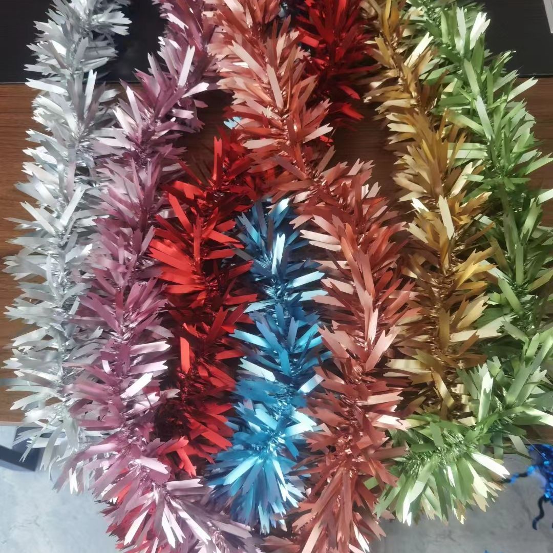 Latte Art Ribbon Wedding Room Decoration Wedding Decoration Party Supplies Stair Handrail Decoration Pointy Leaf Bubble Silk Ribbon Cross-Border details Picture