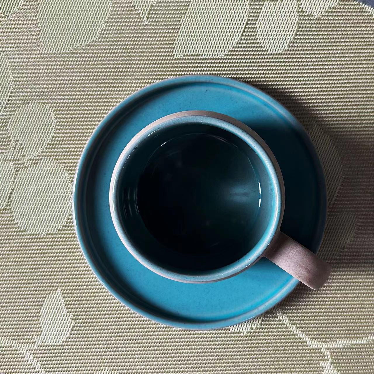 咖啡杯/咖啡杯碟套装/马克杯/咖啡用具/陶瓷杯/磨砂陶瓷白底实物图