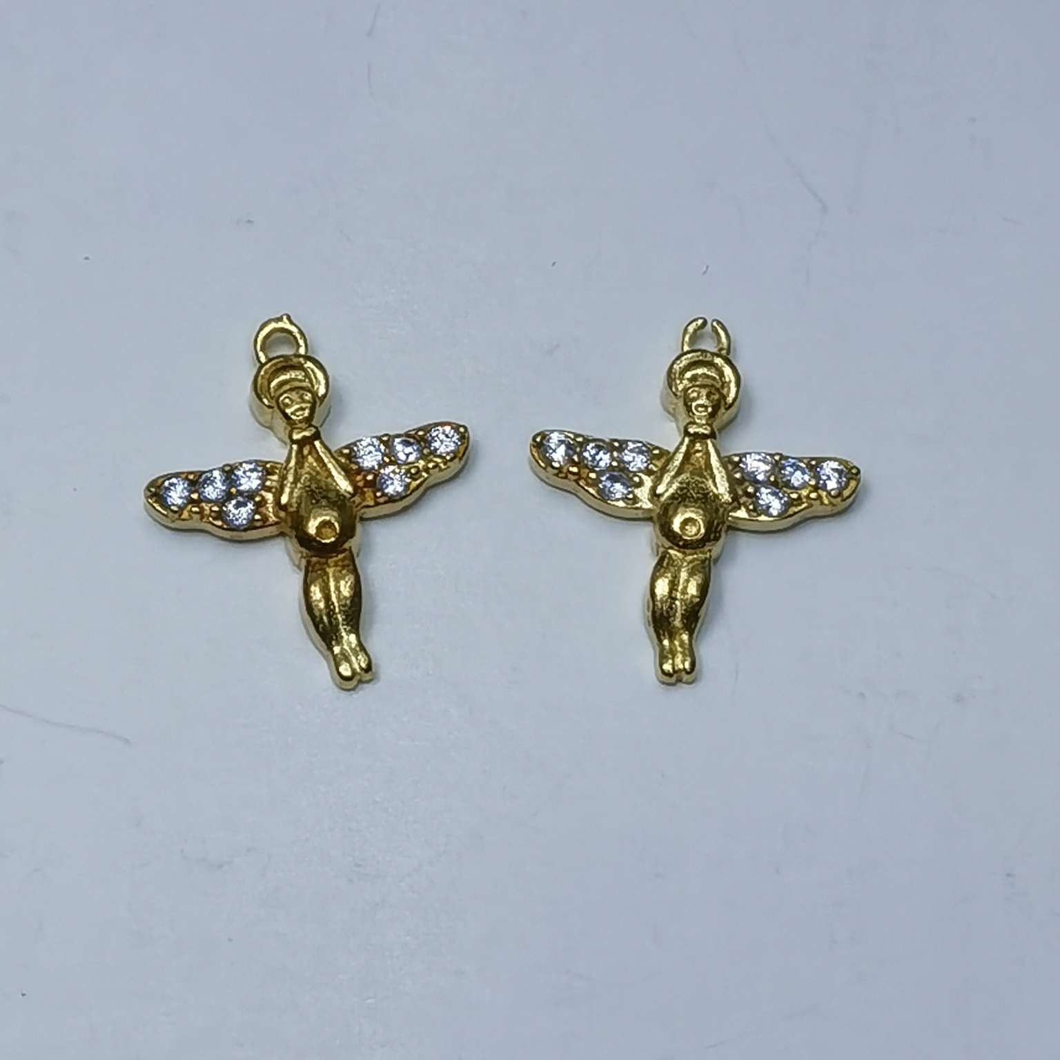 Copper jewelry accessory zircon micro-inlaid angel