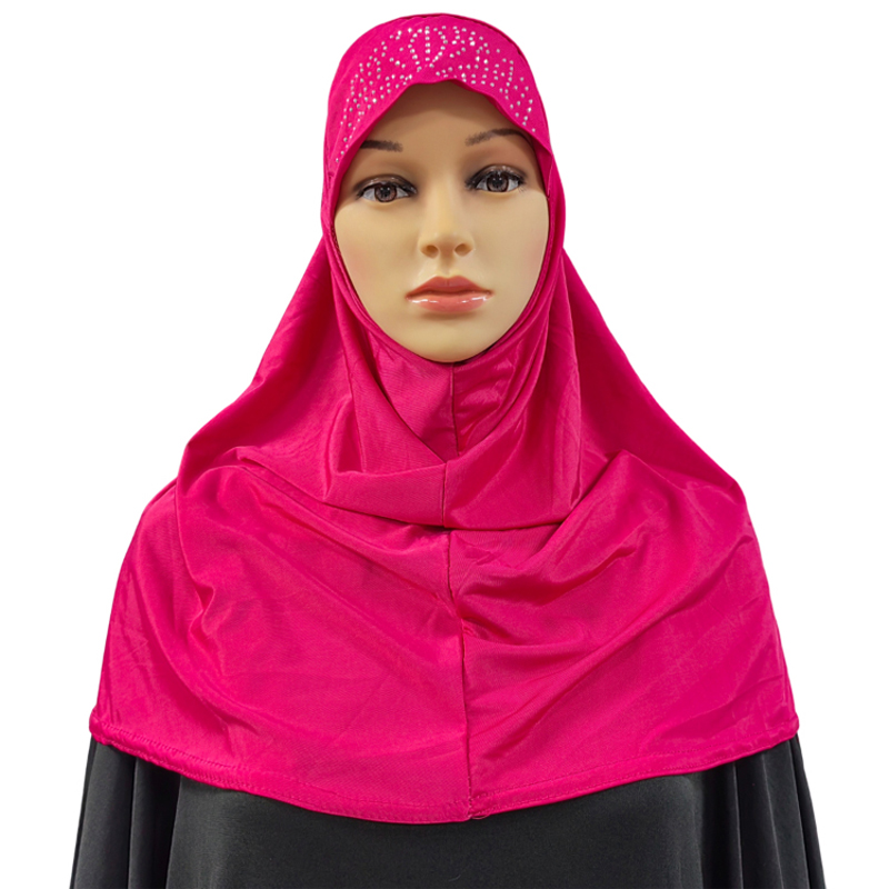 Elegant and fashionable headscarves are selling well. Muslim women's solid-color headscarves with lace, solid-color embossed diamonds, all sizes. Traditional daily ethnic style headscarves from Dubai Application Scenario