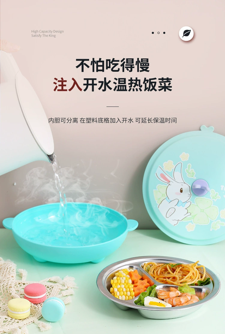 J129-XC-447不锈钢304儿童餐盘幼儿园宝宝辅食餐盘学生婴童餐具详情图4