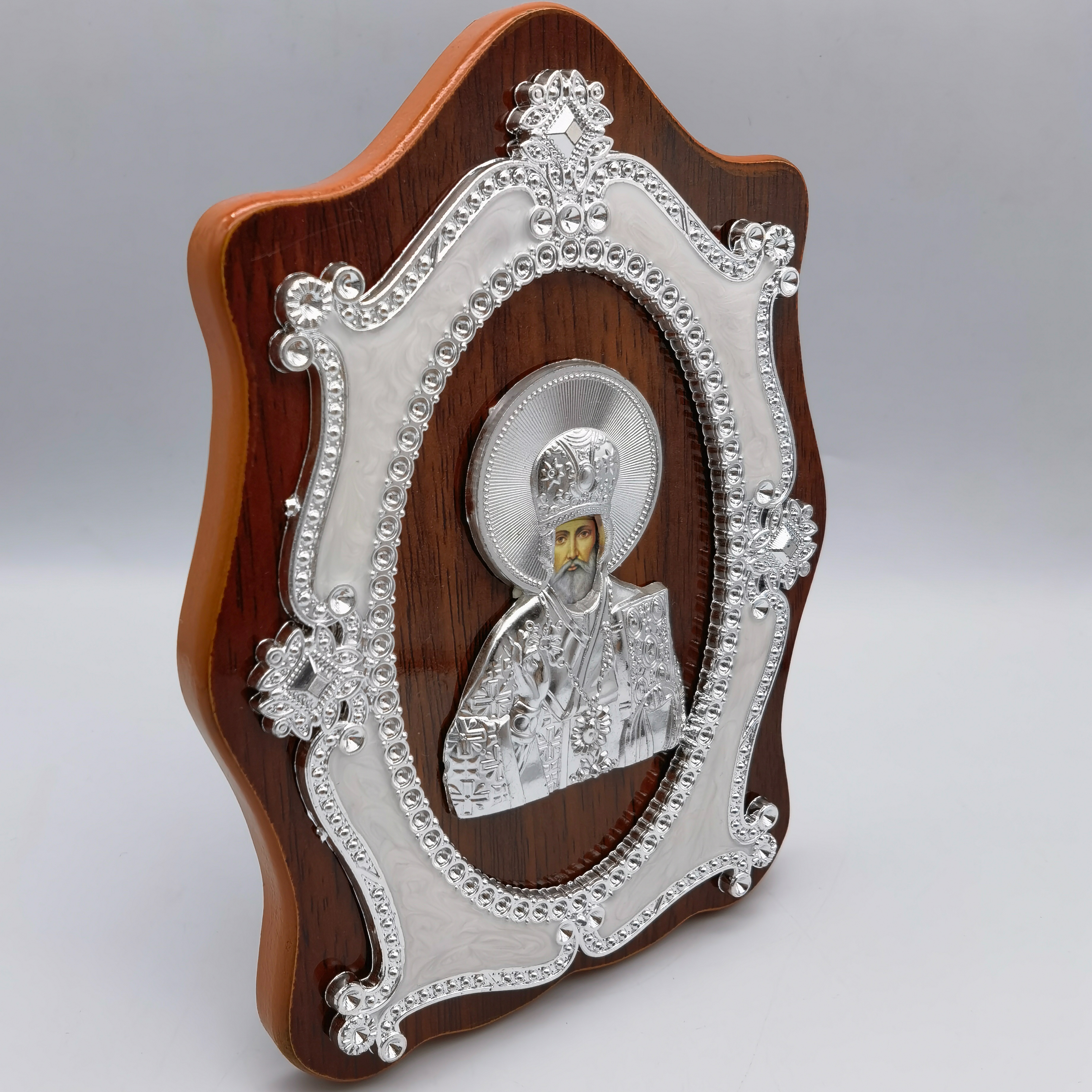 Wooden religious picture frame decoration of Jesus and Mary Specification image